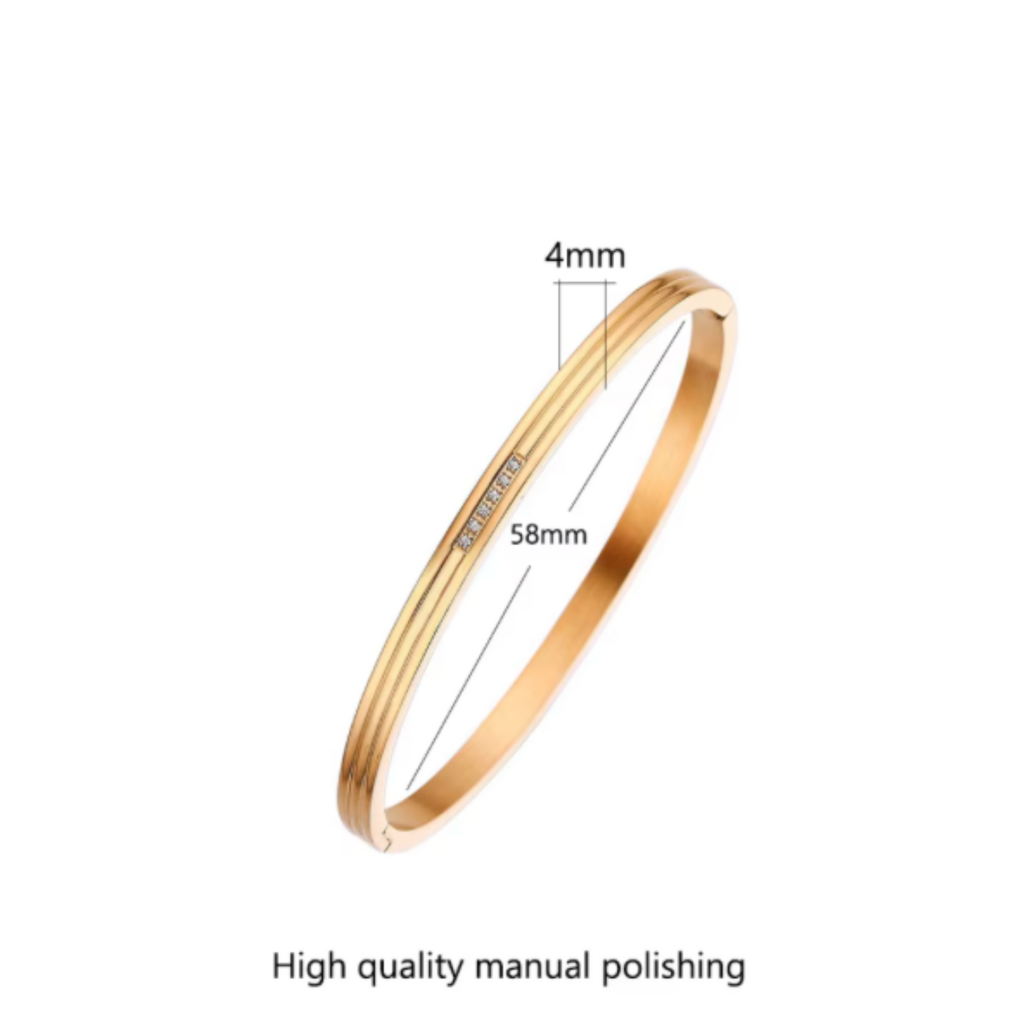 Elena Slim Bangle | Gold