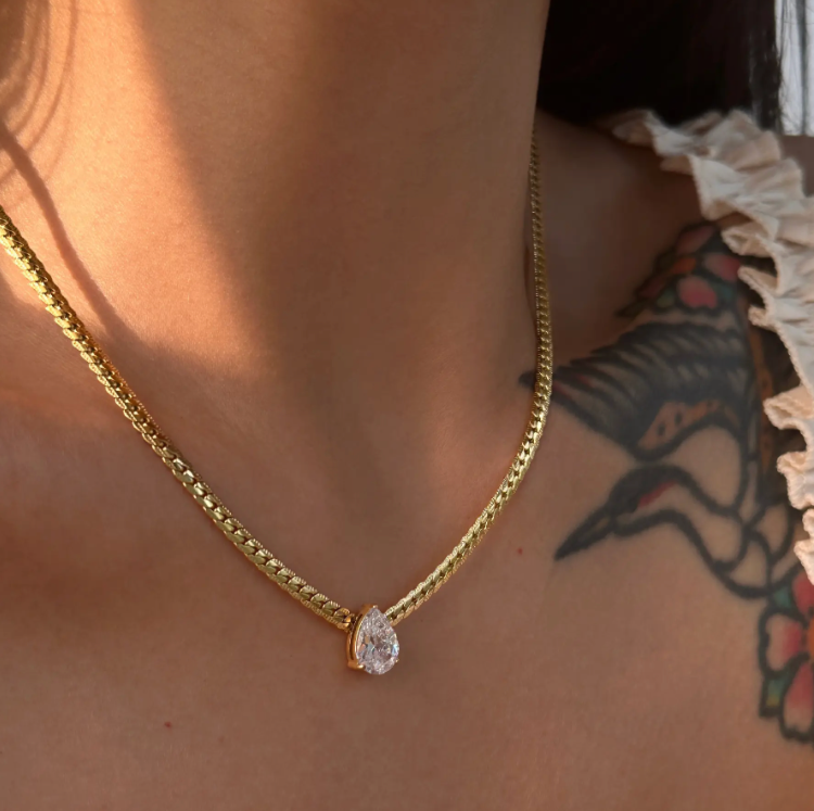 Teardrop Glow Necklace