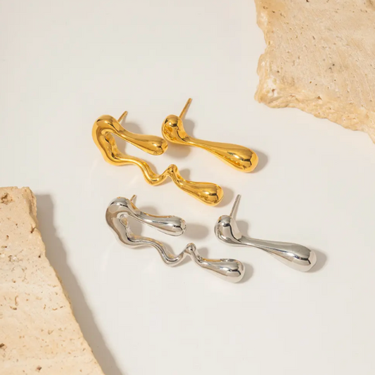 Lava Earrings | Gold