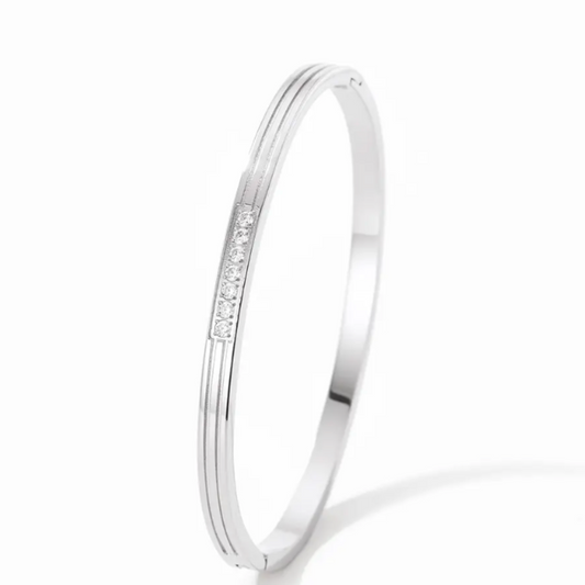 Elena Slim Bangle | Silver