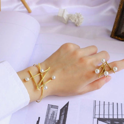 Golden Orbit Bangle