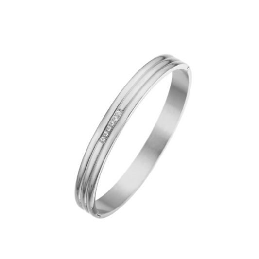 Elena Bold Bangle | Silver