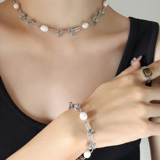 Pearl Bound Set | Silver